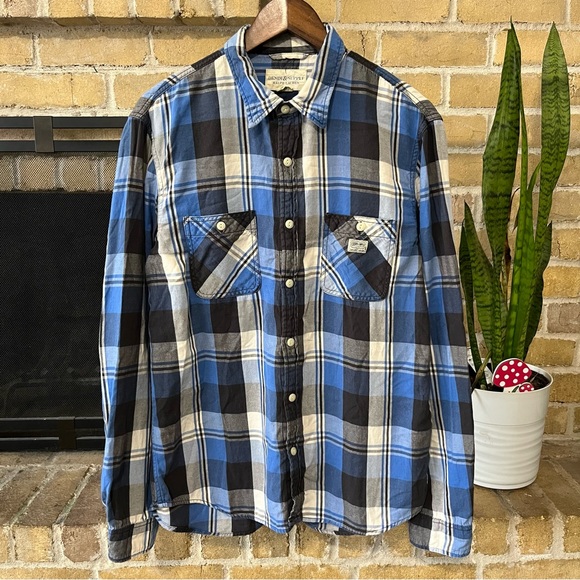 Denim & Supply Ralph Lauren Other - Denim & Supply Ralph Lauren Men’s Blue Plaid Flannel Shirt Size Large